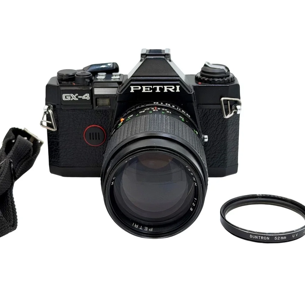 Cosina CT-7 / Petri GX-4 35mm SLR Film Camera W/ Petri 135mm f2.8 Lens TESTED!!